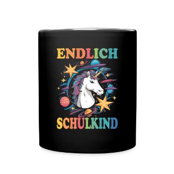 Enfin l’aventure spatiale de la licorne de l’écolier - Mug uni - noir - Devant