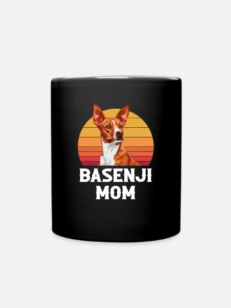 basenji mom, basenji - Tasse einfarbig - Schwarz