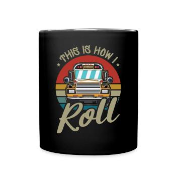 lustiges Busfahrer Schulbusfahrer Spruch Geschenk - Tasse einfarbig - Schwarz - Vorne