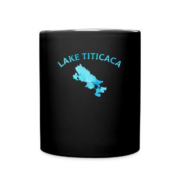 Lake titicaca, vintage lake titicaca - Tasse einfarbig - Schwarz - Vorne