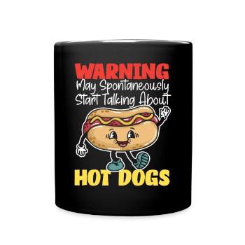 Hot Dog Adult Warning May - Tasse einfarbig - Schwarz - Vorne