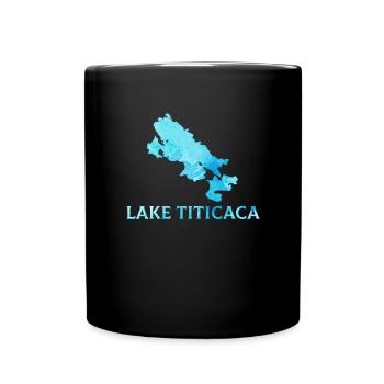 Lake titicaca, vintage lake titicaca - Tasse einfarbig - Schwarz - Vorne