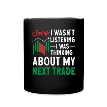Trading Crypto Stock Market Investor Day Trader - Full Colour Mug - black - Front