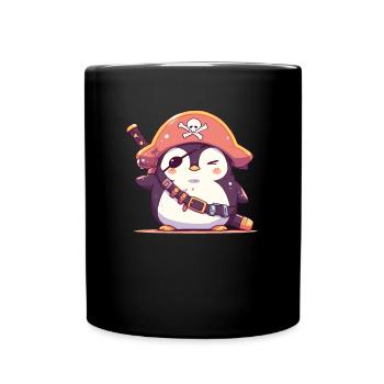 Pinguin Pinguin Kawaii Pinguin Niedlich - Tasse einfarbig - Schwarz - Vorne
