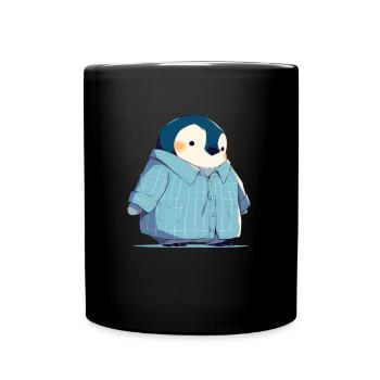 Pinguin Pyjamas Kawaii Pinguin Niedlich - Tasse einfarbig - Schwarz - Vorne