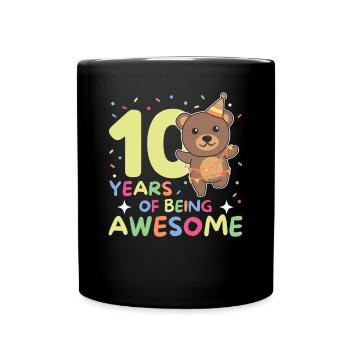 Ours pour ses 10 ans enfants de dix ans - Mug uni - noir - Devant