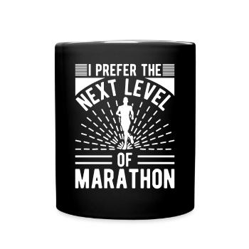 Cross Country Runner Design - XC Coach - Running - Full Colour Mug - black - Front