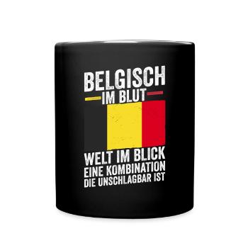 Belgian Belgian Belgium - Full Colour Mug - black - Front