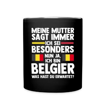 Belgian Belgian Belgium - Full Colour Mug - black - Front