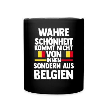 Belgier Belgisch Belgien - Tasse einfarbig - Schwarz - Vorne