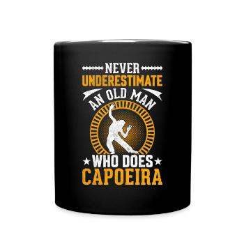 Never underestimate an old man who does capoeira - Full Colour Mug - black - Front