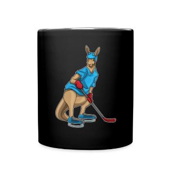 Känguru Eishockey Eishockeyschläger - Tasse einfarbig - Schwarz - Vorne