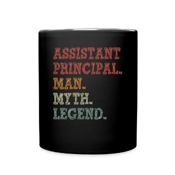 Stellvertretender Schulleiter Man Myth Legend Schu - Tasse einfarbig - Schwarz - Vorne