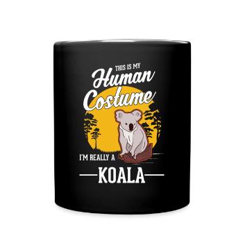Koala Humain Costuem Koala Ours Koala Halloween - Mug uni - noir - Devant