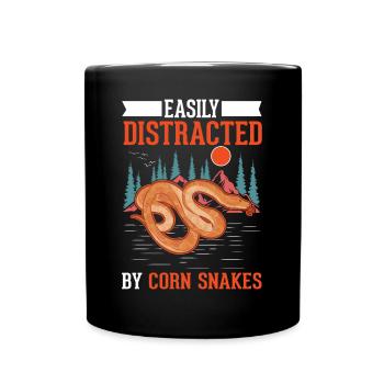 Facilement distrait par les serpents des blés Serpent des blés - Mug uni - noir - Devant