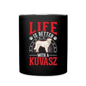 Feasting is better with Kuvasz - Full Colour Mug - black - Front