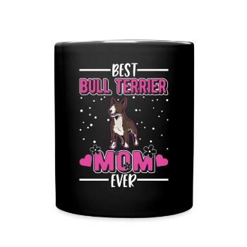 Bull Terrier Mom Miniature Bull Terrier - Full Colour Mug - black - Front