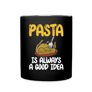 Pasta Lover Gifts - Tasse einfarbig - Schwarz - Vorne