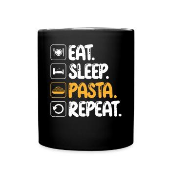 Pasta Lover Gifts - Tasse einfarbig - Schwarz - Vorne