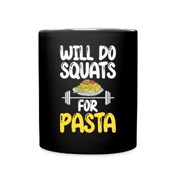 Pasta Lover Gifts - Tasse einfarbig - Schwarz - Vorne