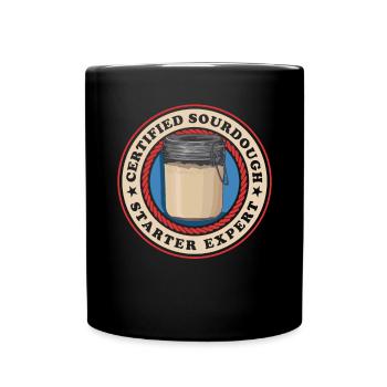 Sourdough Starter Expert Sourdough Bread Gift - Full Colour Mug - black - Front