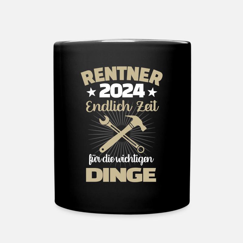 Rentner 2024 Rente Ruhestand Pension Abschied - Tasse einfarbig - Schwarz