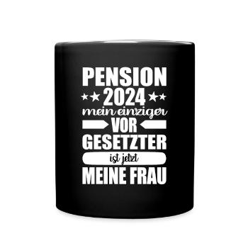 Pension 2024 - Tasse einfarbig - Schwarz - Vorne