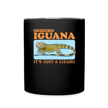 Leguan Reptilien Eidechse Leguane Geschenk - Tasse einfarbig - Schwarz - Vorne