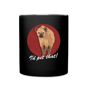Hyène tachetée Hyène Cadeau Hyène - Mug uni - noir - Devant