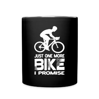 Juste un vélo de plus que je promets vélo de route - Mug uni - noir - Devant
