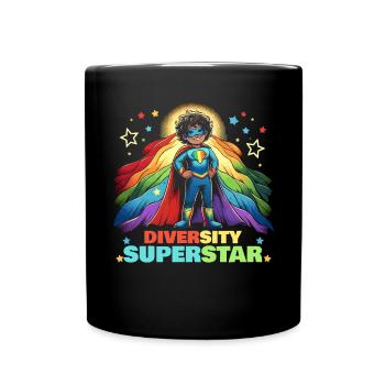AuDHD Autism ADHD Autistic Spectrum Neurodiversity - Full Colour Mug - black - Front