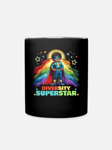 AuDHD Autism ADHD Autistic Spectrum Neurodiversity - Full Colour Mug - black