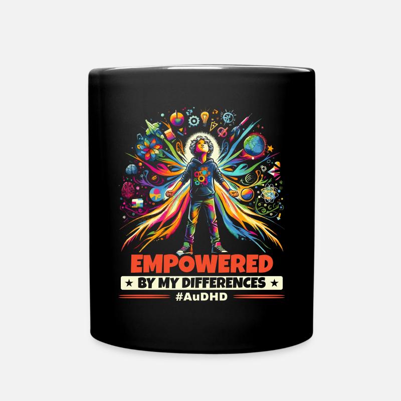 AuDHD Autisme TDAH Spectre autistique Neurodiversité - Mug uni - noir