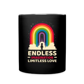 AuDHD Autismus ADHS Autistisches Spektrum Neurodiversität - Tasse einfarbig - Schwarz - Vorne