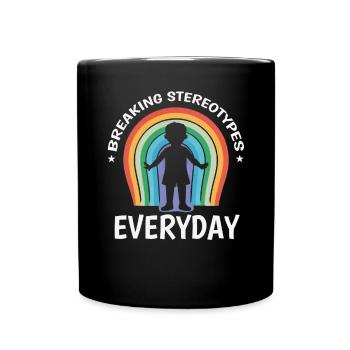 AuDHD Autism ADHD Autistic Spectrum Neurodiversity - Full Colour Mug - black - Front