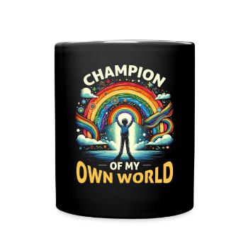 AuDHD Autism ADHD Autistic Spectrum Neurodiversity - Full Colour Mug - black - Front