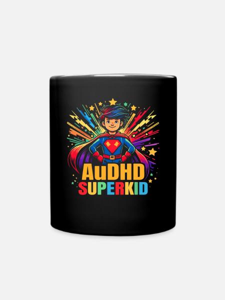 AuDHD Autismus ADHS Autistisches Spektrum Neurodiversität - Tasse einfarbig - Schwarz