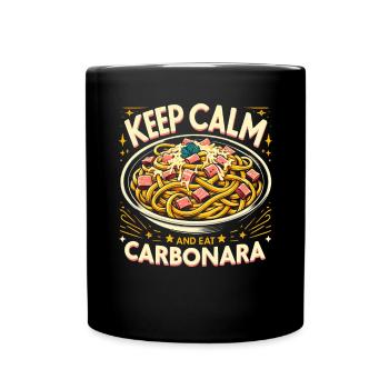 Carbonara Nudeln Pasta Nudeln Italienisches Essen - Tasse einfarbig - Schwarz - Vorne