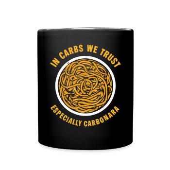 Carbonara-Nudeln Nudelnudeln Italienisches Essen - Tasse einfarbig - Schwarz - Vorne