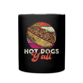 Hot Dog Adult Girl Vintage Hot - Tasse einfarbig - Schwarz - Vorne