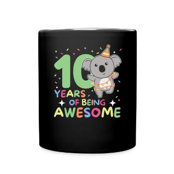 Koala pour ses 10 ans Enfants de dix ans - Mug uni - noir - Devant