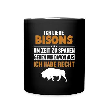 Bison hat immer Recht Buffalo Bovinae Américain - Mug uni - noir - Devant