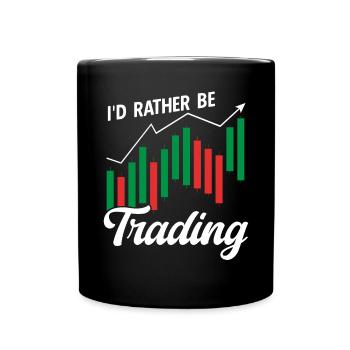 Trading Crypto Stock Market Investor Day Trader - Full Colour Mug - black - Front