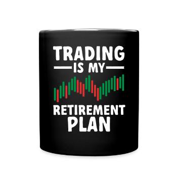 Trading Crypto Stock Market Investor Day Trader - Full Colour Mug - black - Front