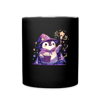 Pingouin Sorcier Kawaii Pingouin Mignon - Mug uni - noir - Devant