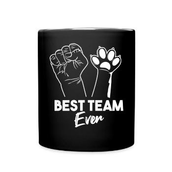 Best Team Ever - Tasse einfarbig - Schwarz - Vorne
