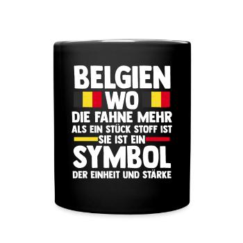 Belgier Belgisch Belgien - Tasse einfarbig - Schwarz - Vorne