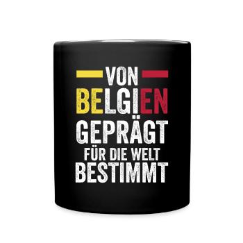 Belgier Belgisch Belgien - Tasse einfarbig - Schwarz - Vorne