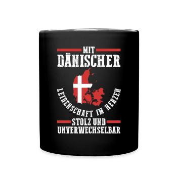 Dänen Dänisch Dänemark - Tasse einfarbig - Schwarz - Vorne