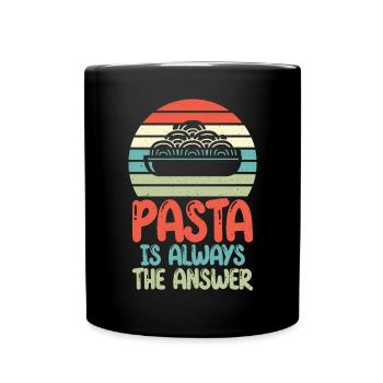 Pasta Lover Gifts - Tasse einfarbig - Schwarz - Vorne